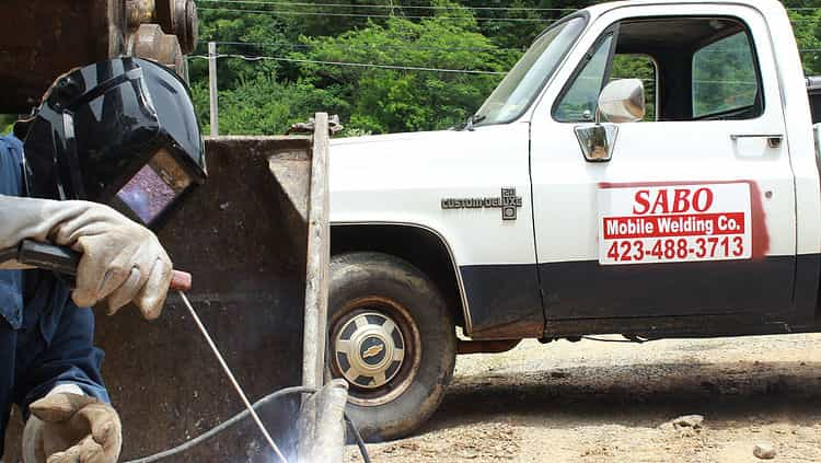 welding in front of my truck